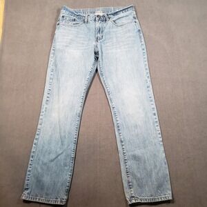 Rustic Blue Jeans Mens 32/30 Light Wash Slim Straight Leg Ringspun Cotton Denim